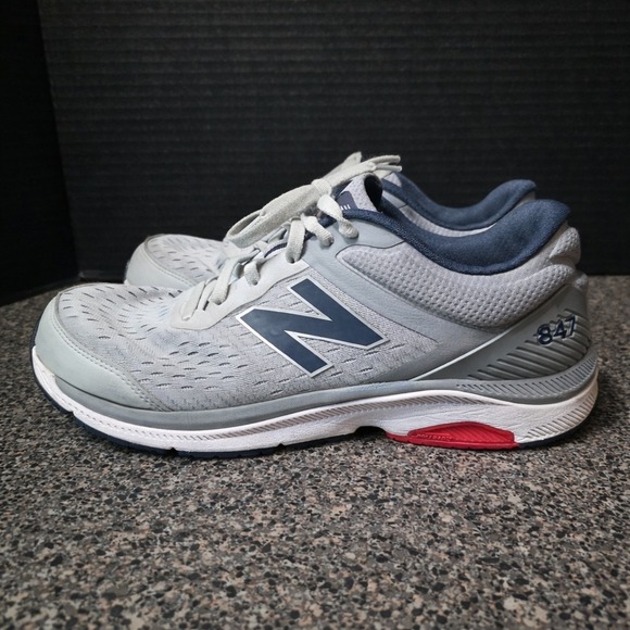 New Balance Men's 847 V4 Walking Shoes Size 12 D Gray Rollbar Support MW847LG4